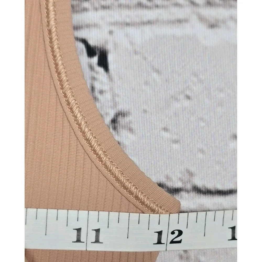 Lululemon Power Pivot Tank‎ Top Ribbed Pale Nude Blush Pink Size Extra Small XS